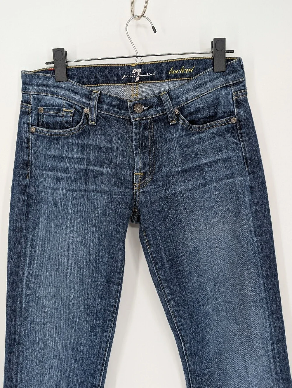 7 For All Mankind Low Rise Bootcut Jeans Signature Pocket Y2K SZ 27